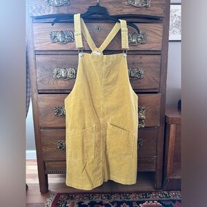 Yellow overall dress